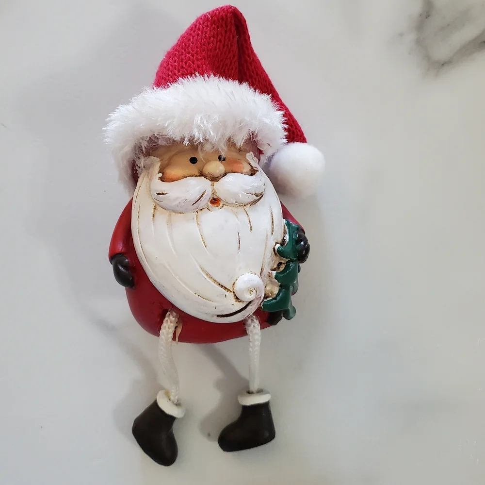 Santa, Snowman & Reindeer Shelf Sitters 3 Piece Figurine Set